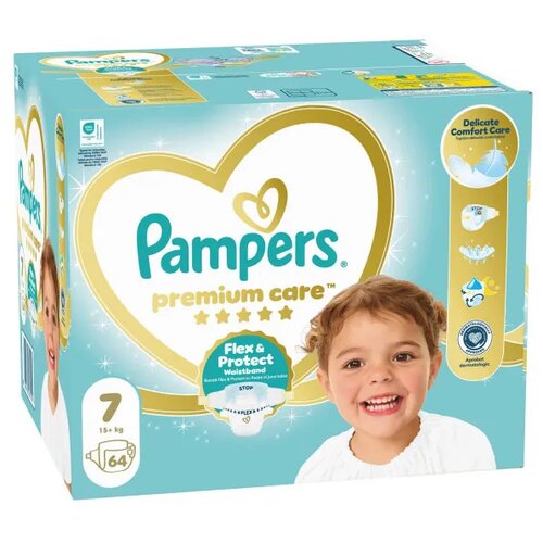 Pampers pelene premium MB 7 ex.large 15+kg 64kom Cijene