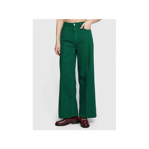 Tommy Hilfiger Jeans hlače WW0WW36962 Zelena Wide Leg