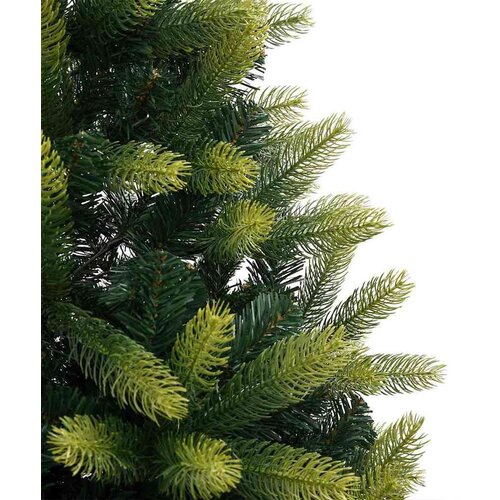VidaXL Umjetno savitljivo božićno drvce s 300 LED dioda Zelena 210 cm Slike