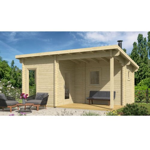 Male kuće Sauna kućica SAUNA KOIVULA 555 &times; 420 cm sa &scaron;indrom Cijene