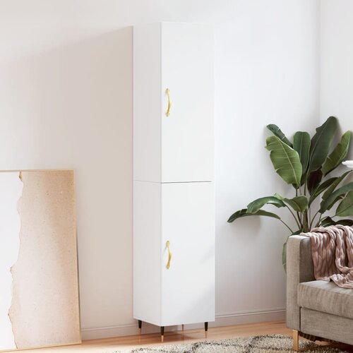 The Living Store Visoka omara bela 34,5x34x180 cm inženirski les - Visoka Omarica, (21661401) Slike