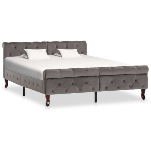 VidaXL Posteljni okvir siv žamet 140x200 cm Slike
