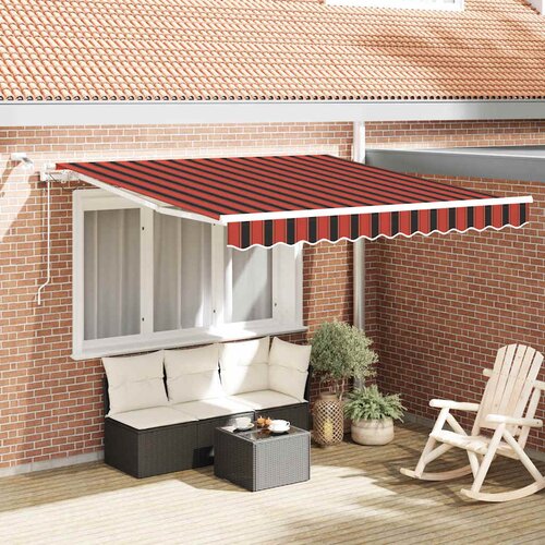  Skrovita tenda S LED lampica Narančasta i smeđa 300 x 250 cm Cijene