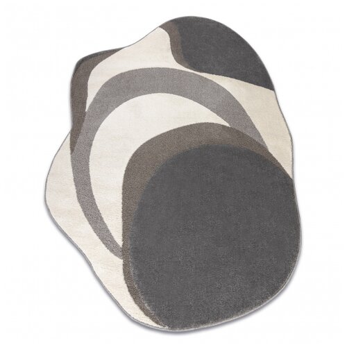 RugsX DUNE 8083 SHAPE preproga kremna / siva &ndash; Abstrakcija, struktura, nepravilna oblika 133x190 cm, (5000231771) Cene