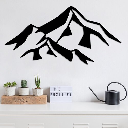 Wallity Zidna dekoracija Mountain 1, 80x40 cm, 1.5 mm, Crna Cene