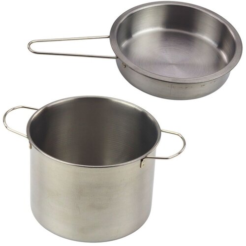  Set kuhinjskog pribora u ruksaku - metalni lonci i žlice, 12 komada Slike