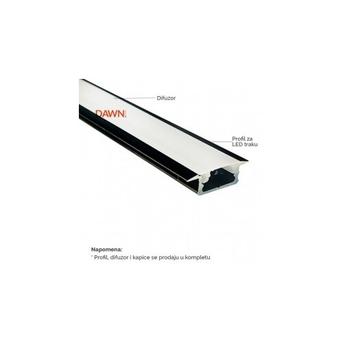 Bb Link led profil LL-ALP001-R komplet crni Slike