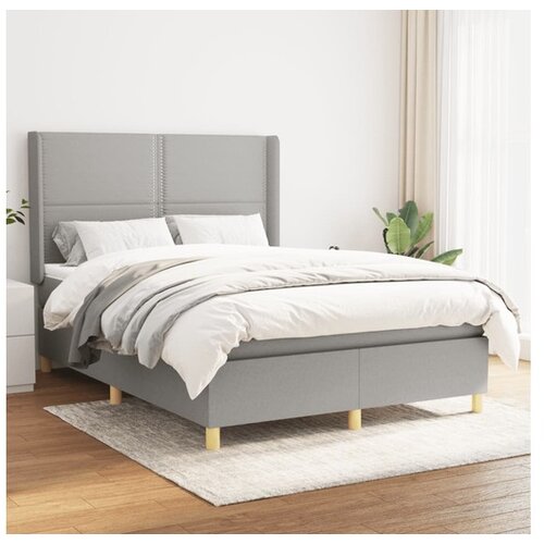  Box spring s madracem svjetlosivi 140x200 cm od tkanine Cene