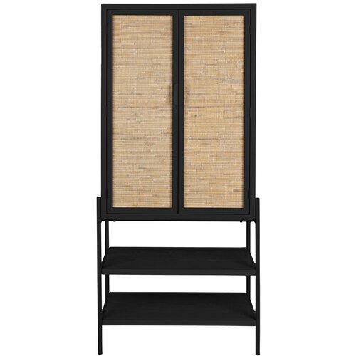 Dutchbone črna omarica iz masivne jelke 70x160x36 cm yasu – Cene