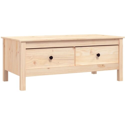 Maison Chic Klubska mizica - kavna mizica - Nizka mizica 100x50x40 cm trdna borovina, (21753507) Slike