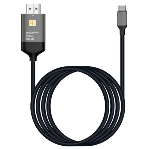 E-green Kabl 3.1 USB tip C - HDMI (30Hz), metalni 1.8m crni Slike