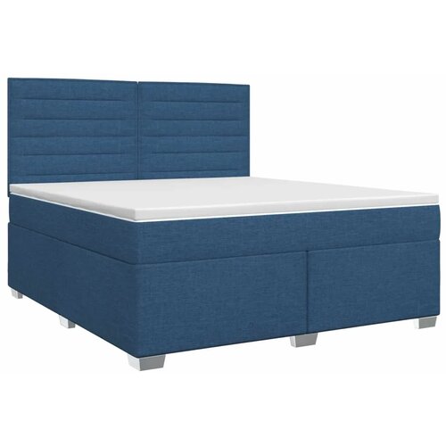  Boxspring krevet s madracem Plava 160 x 200 cm Tkanina - Plava 160 x 200 cm Dizajn linija Slike