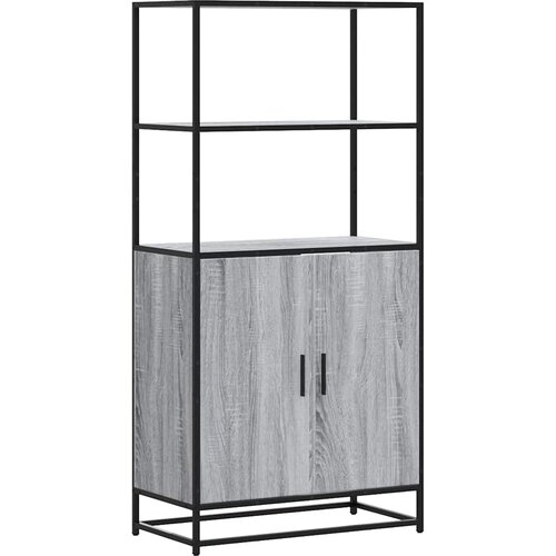 Maison Chic Visoka omara - Komoda - Predalnik siva sonoma 68x35x139 cm inženirski les in kovina, (21722385) Slike