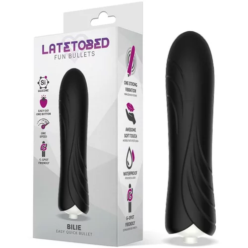 LATETOBED Bilie Easy Quick Vibrating Bullet Silicone Black