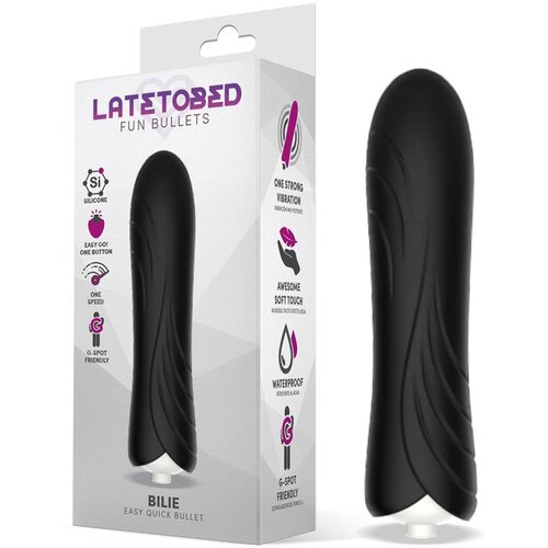 LATETOBED Bilie Easy Quick Vibrating Bullet Silicone Black Slike