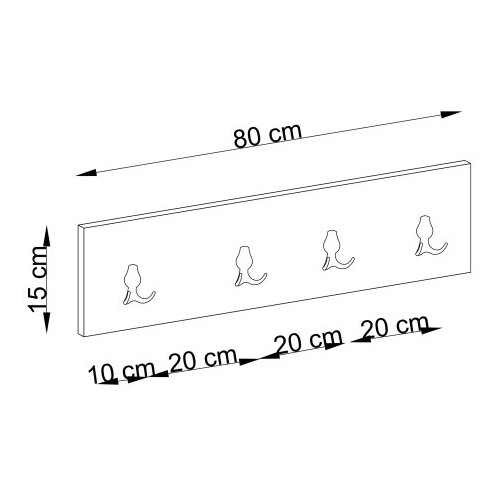 Hanah home Zidna lampa Dortlu, 80x15x1,8 cm, Boja oraha Cijene