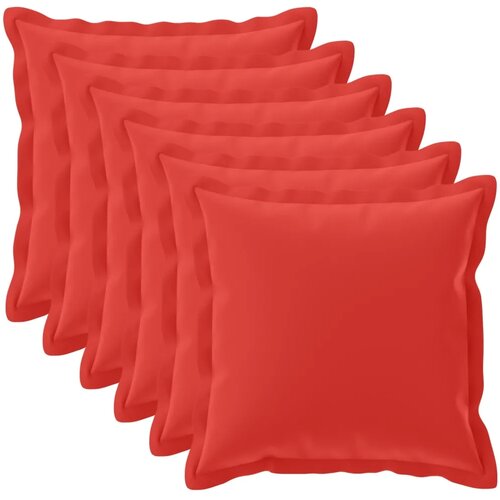  Presvlaka za jastuk 6 kom. HOUTEN Crvena 70 x 70 cm Poliester - Crvena 70 x 70 cm 6 Cijene