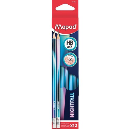 Maped Grafitna olovka Nightfall s gumicom HB 12/1 MAP851813 Slike