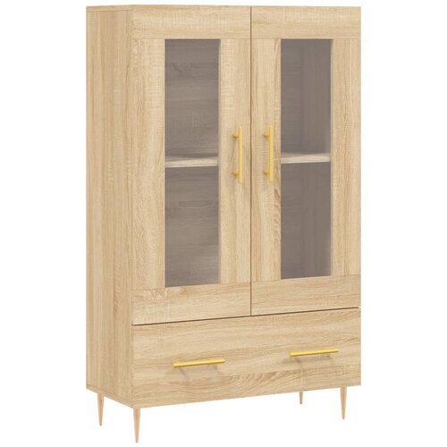  Visoka komoda boja hrasta 69,5 x 31 x 115 cm konstruirano drvo Slike