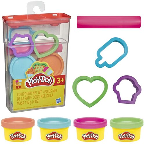 Hasbro Play-Doh: komplet za modeliranje v &amp;scaron;katli za shranjevanje &amp;ndash; s kalupi v obliki sla&amp;scaron;čic - Slike