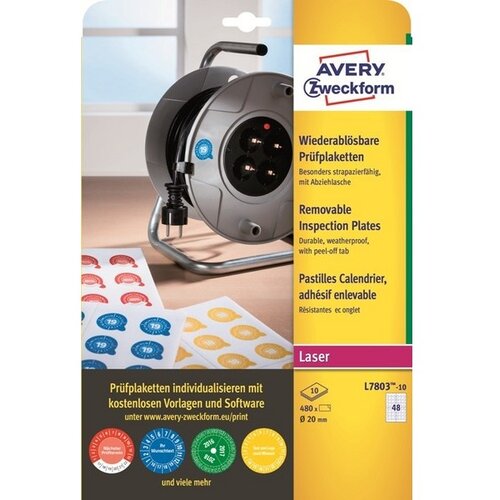 Avery Zweckform Odstranljive kontrolne etikete, Ø 20 mm Cene
