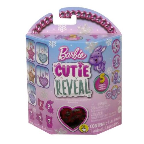 Barbie Mattel : Cutie Reveal - Roza torbica v obliki srca in dodatki (HKR38), (21382041) Slike