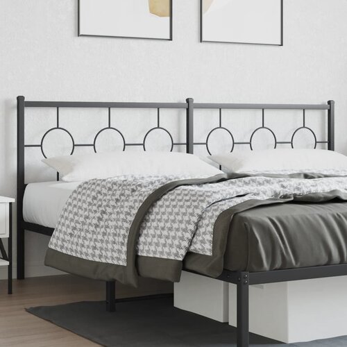 vidaXL Metalno uzglavlje crno 193 cm Cijene