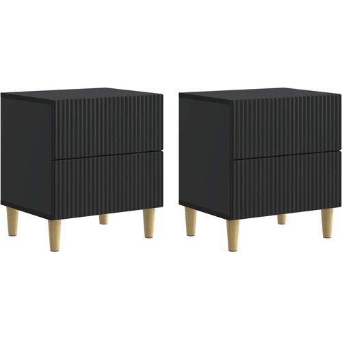 vidaXL Noćni ormar 2 pcs Crna 43 x 34 5 x 48 cm Konstruirano drvo - Crna 2 Cene