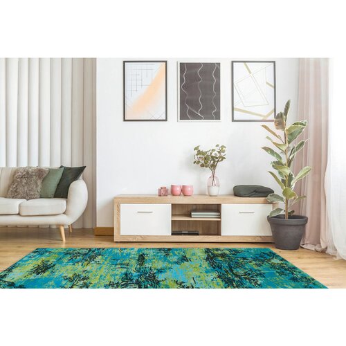 Kayoom VINTAGE PREPROGA 170/240 cm tkano turkizna Slike