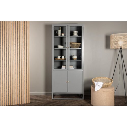 Venture Home vitrina Bakal 41 × 190 × 80 cm, svijetlosiva Cene