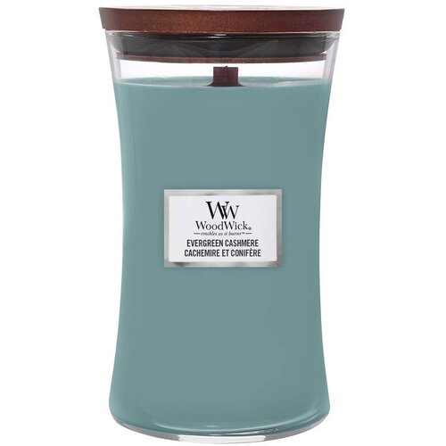WoodWick Evergreen Cashmere di&amp;scaron;eča sveča 610 g Slike