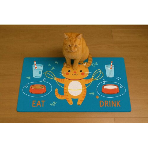Paws &amp;amp; Whiskers Podloga za hranilice Paspet 4, 40x70 cm, &amp;Scaron;arena Slike