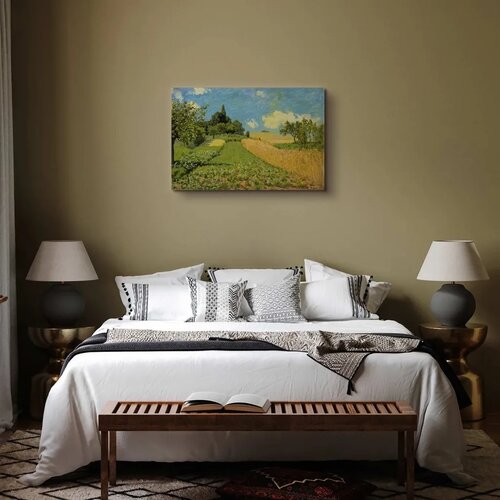  Slika - Alfred Sisley &amp;ndash; Grain fields on the hills of Argenteuil 90x60 Premium Print Slike