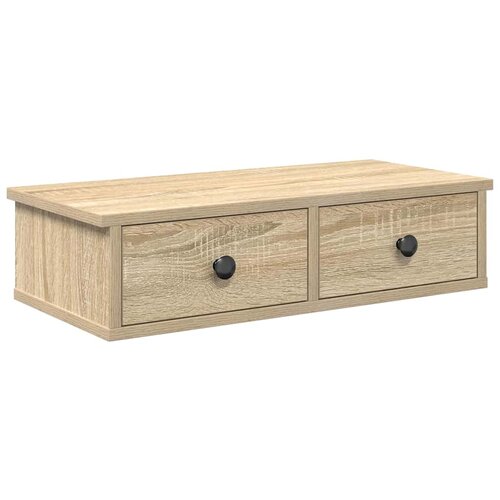 Maison Chic Stenska polica - Viseča Polica s predali sonoma hrast 60x28x15 cm inž. les, (21793975) Slike