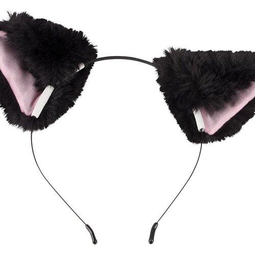Bad Kitty set mačjih u&amp;scaron;iju s mačjim repom za analni dildo - crni (2 dijela) Slike