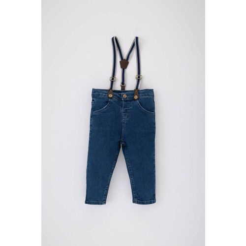Defacto Baby Boy Jean Trousers Suspender 2 Piece Set Slike