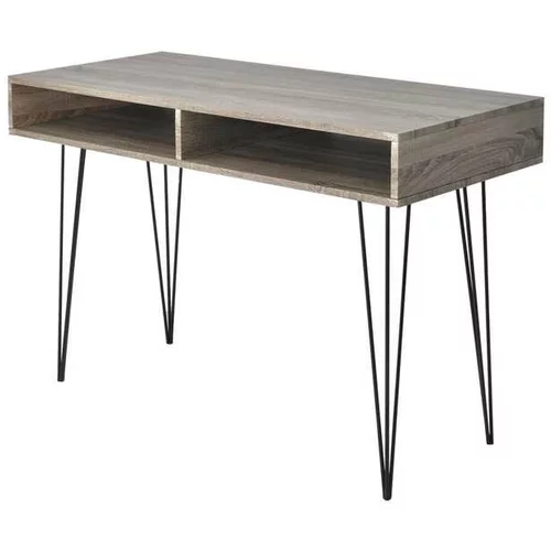  pisalna miza z 2 prostoroma za shranjevanje siva