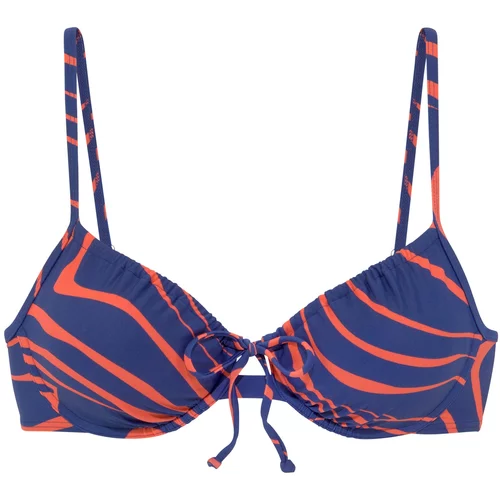 Buffalo Bikini zgornji del 'Wire-Top Dune' modra / oranžna