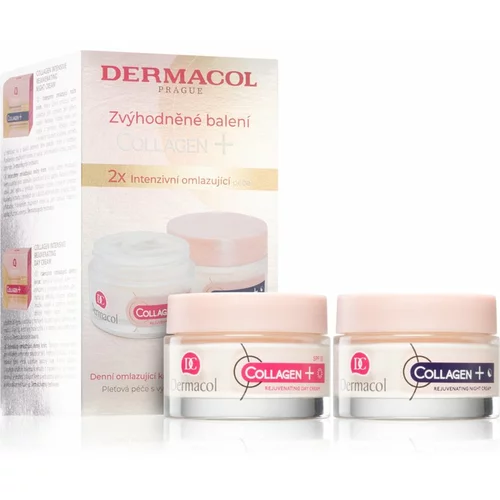 Dermacol collagen+ darilni set dnevna krema collagen+ rejuvenating SPF10 50 ml + nočna krema collagen+ rejuvenating 50 ml za ženske