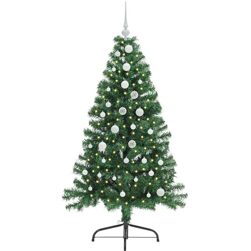  Umjetno predsvijetljeno božićno drvce Zelena 150 cm PVC Slike
