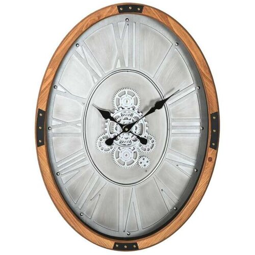  Zidni sat Home ESPRIT Srebrna Prirodno Metal Kristal borovina 50 x 8 x 68 cm Cijene