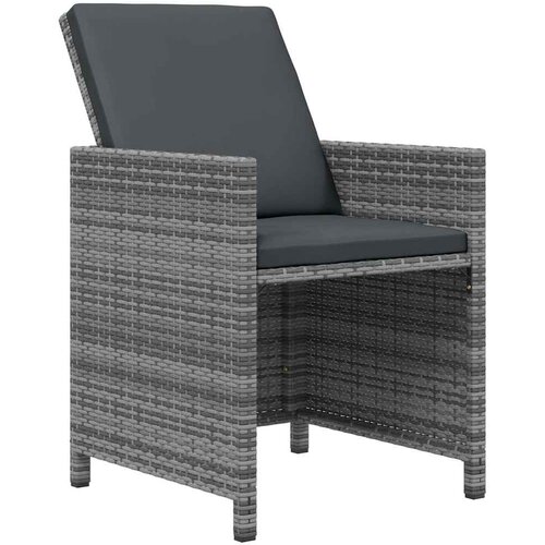  5-dijelni vrtni blagovaonski set od poliratana sivi Siva 109 cm table length Slike
