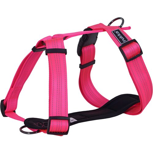 Rukka Pets Rukka® Form Neon oprsnica, roza - Velikost L: obseg prnega koša 80-130 cm, Š 40 mm Cene