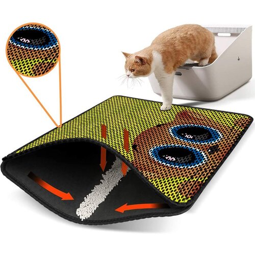 WALLXPERT Nrszn0238 multicolor cat litter mat Slike