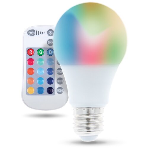 Forever LED barvna žarnica RGB E14 5W z daljincem Slike
