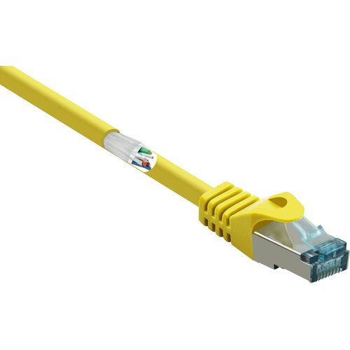 Renkforce RF-5088648 RJ45 omrežni kabel\, Patch kabel CAT 6a S/FTP 2.00 m rumena z zaščitnim zapornim zatičem\, ognjevaren 1 kos, (20419388) Cene