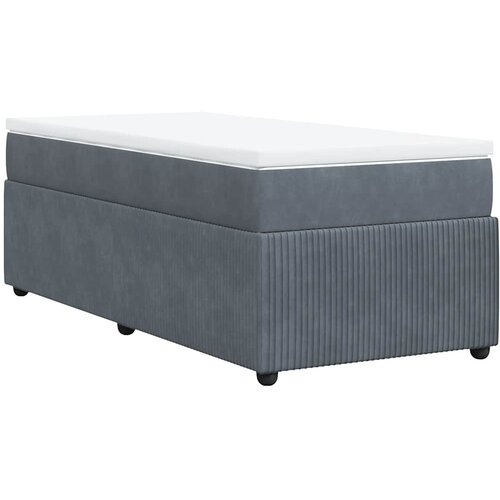 Box spring krevet s madracem tamnosivi 90x200 cm bar&amp;scaron;unasti Slike