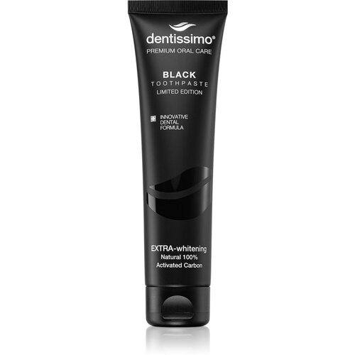 Dentissimo Toothpaste Black črna belilna zobna pasta 75 ml Slike