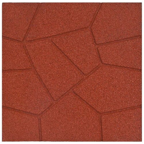  Kamen za hodanje 6 pcs Crvena 40 5 x 40 5 x 2 cm Guma - Crvena Slike