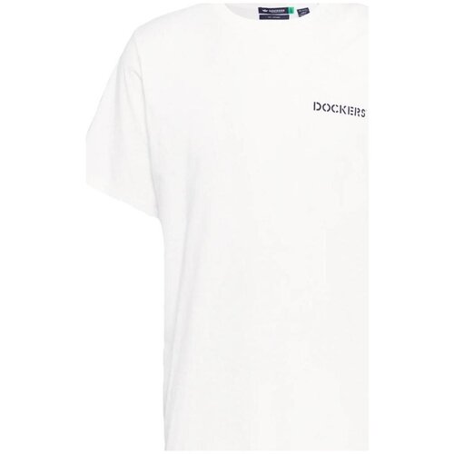 Dockers Majice s kratkimi rokavi - Bela Slike